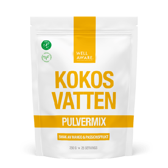 WellAware Kokosvatten Mango/Passiosfrukt 250 g