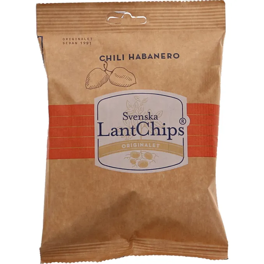 Svenska LantChips 4 x Chips Chili Habanero Mini