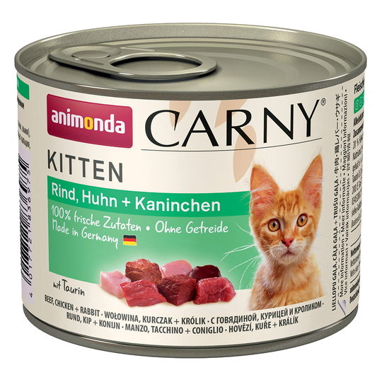 Animonda Carny Kitten 6 / 12 x 200 g - 6 x 200 g Nötkött, kyckling & kanin
