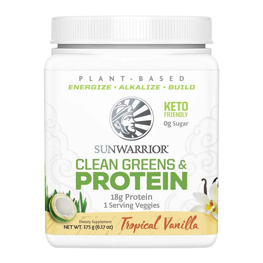 Sunwarrior Clean Greens & Protein Vanilj, 175 g