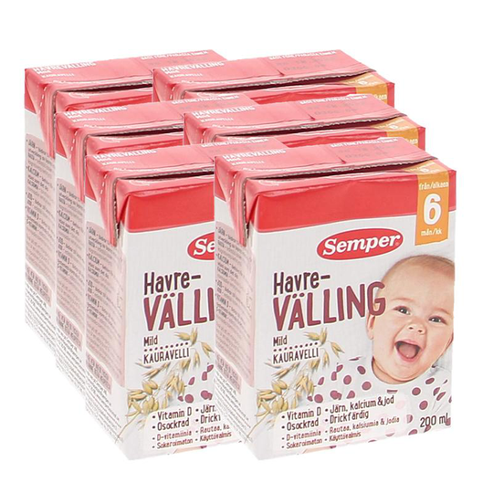 Semper Havrevälling Mild 6 mån 6-pack