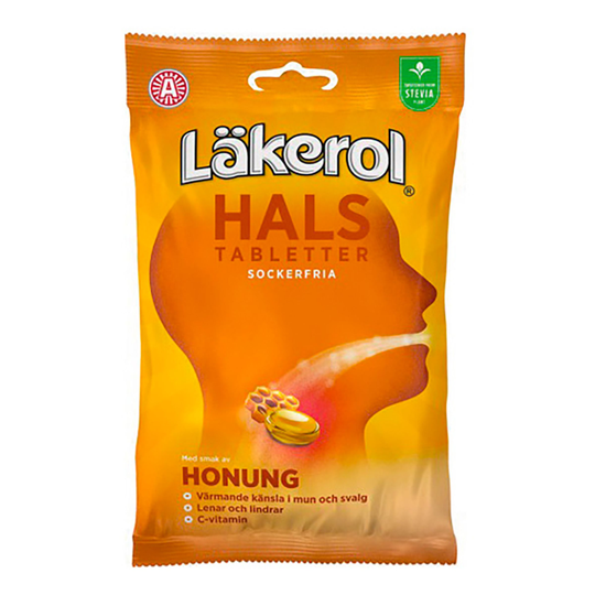 Läkerol Halstabletter Honung Sockerfria - 65 gram