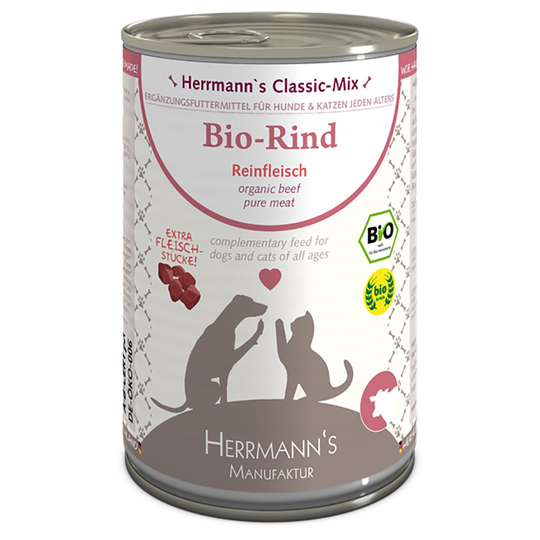 Ekonomipack: Herrmann's Rent kött 12 x 400 g - Ekologiskt nötkött