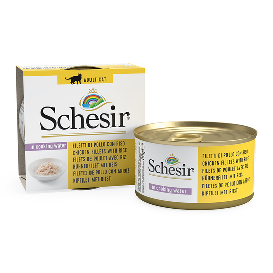 Schesir Natural med ris 6 x 85 g - Kyckling med ris