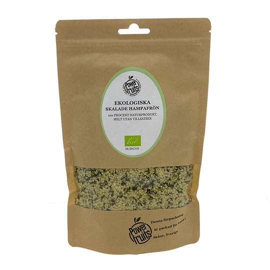Powerfruits Ekologiska Skalade Hampafrön RAW 250 g