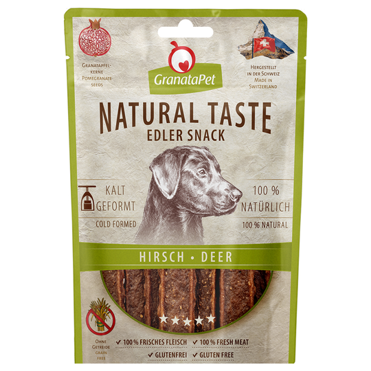 GranataPet Natural Taste Edler Snack - Hjort 90 g
