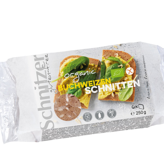 Schnitzer Glutenfritt Ekologiskt Bröd Bovete skivor 250 g