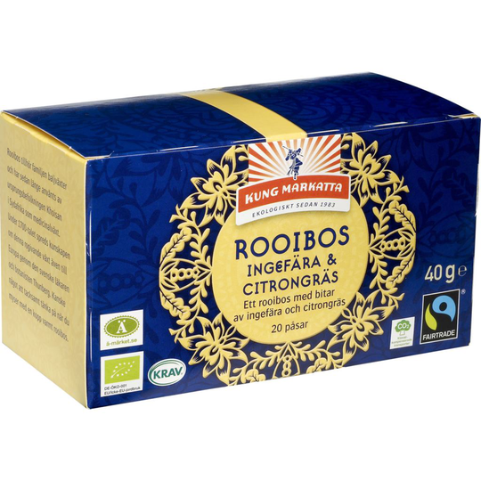 Kung Markatta Roobios Ingefära & Citrongräs 20 st