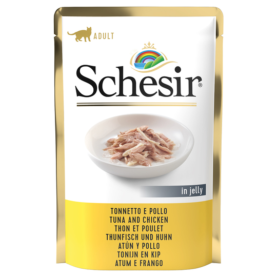 Ekonomipack: Schesir Jelly Pouch 24 x 85 g Tonfisk & kyckling
