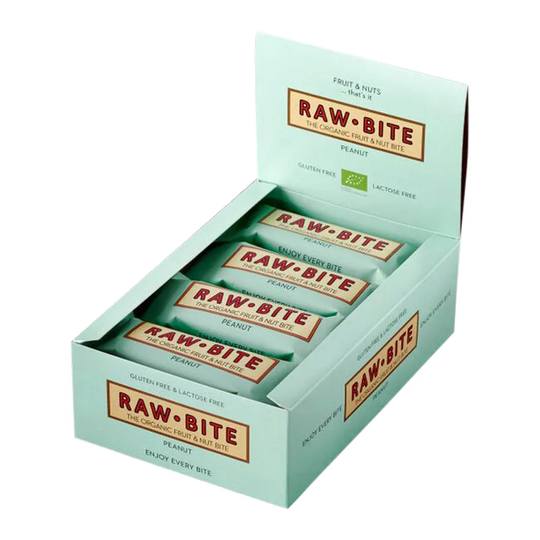 Rawbite Frukt- & Nötbar Jordnöt, 50 g ekologisk