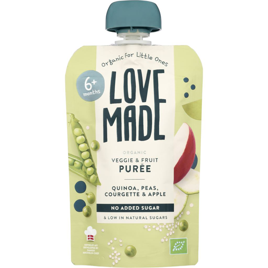 LoveMade Ekologisk Purée Quinoa Ärtor Squash & Äpple 100 g