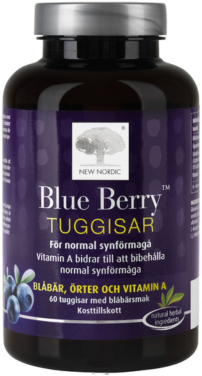 New Nordic Blue Berry Kosttillskott ögon Gelétuggisar 60 st