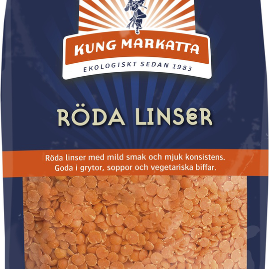 Kung Markatta Linser Röda EKO Påse 450 g