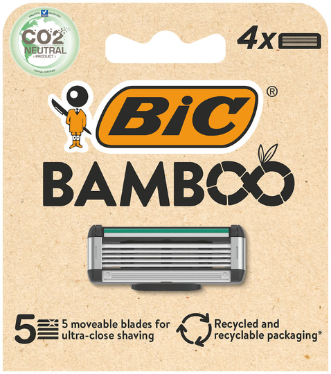 BIC Bamboo Rakblad 4-pack