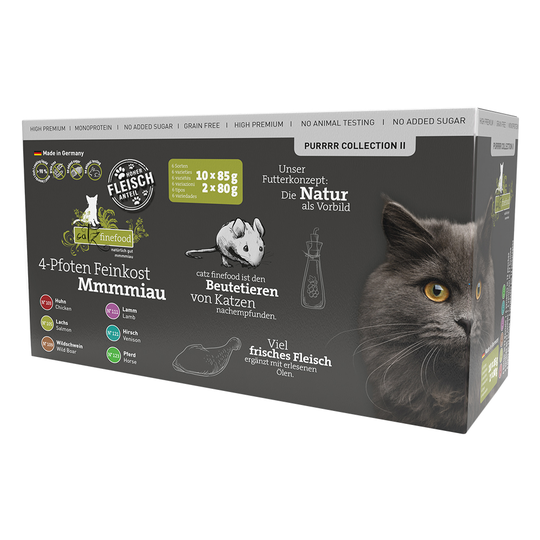Blandpack: catz finefood Purrrr Pouches 12 x 85 g - Purrrr Collection II 6 sorter