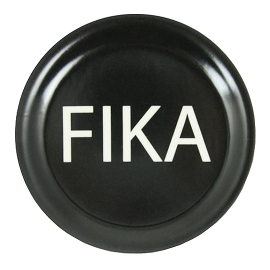 Citronelles - Fika Glasunderlägg 10,5 cm Svart/Vit