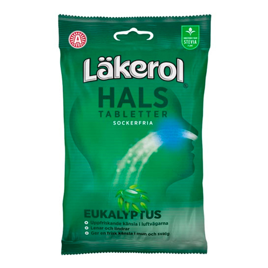 Läkerol Sockerfria Halstabletter Eucalyptus - 65 gram