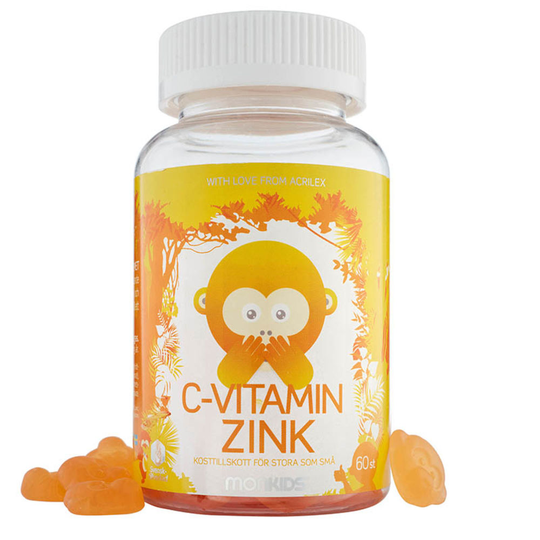 Monkids C-Vitamin Zink Apelsintuggisar 60st
