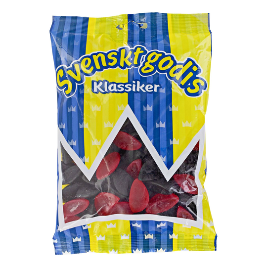 Svenskt Godis Klassiker Hallon/Lakrits Båtar - 325 gram