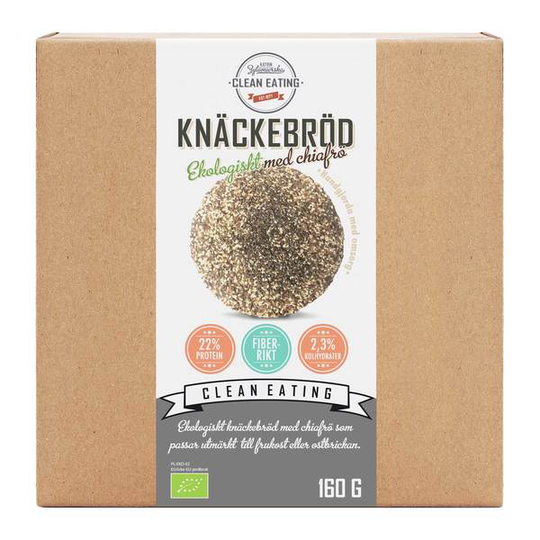 Clean Eating Chia Knäckebröd Eko 160 g