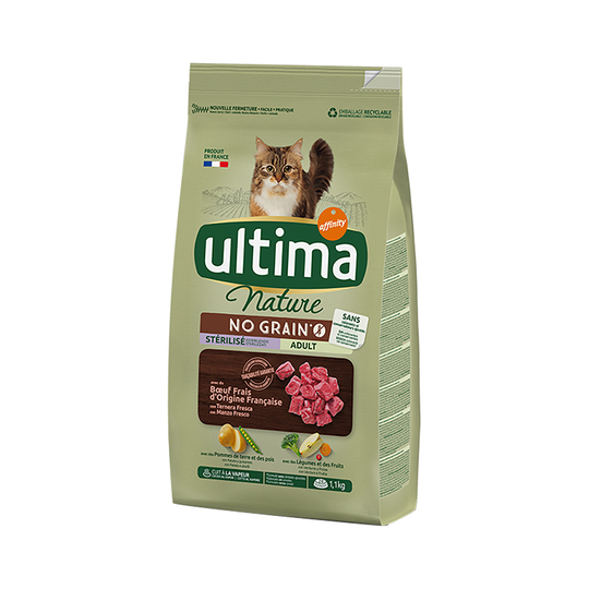 Ultima Nature No Grain Sterilized Beef - Ekonomipack: 4 x 1,1 kg