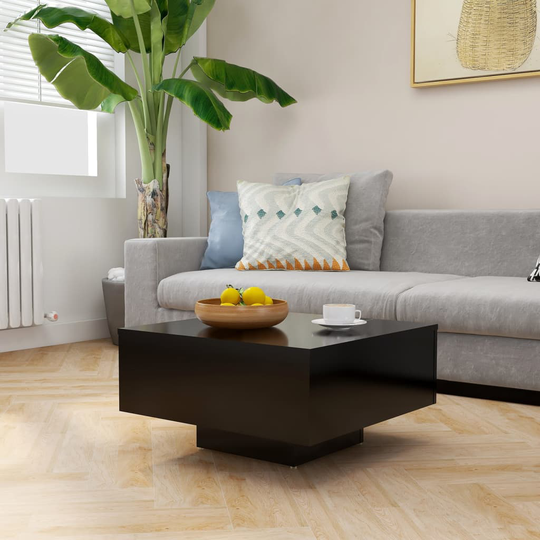 vidaXL Soffbord svart 60x60x31,5 cm spånskiva