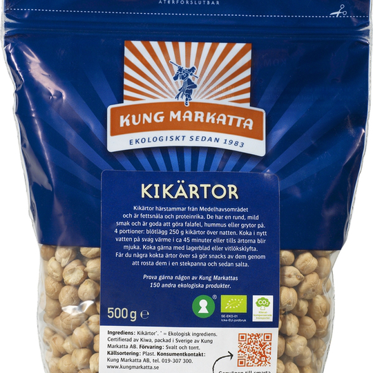 Kung Markatta Kikärtor KRAV 500 g