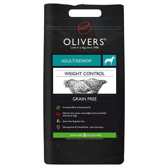 Olivers Weight Control Medium Breed Grain Free - Ekonomipack: 2 x 12 kg