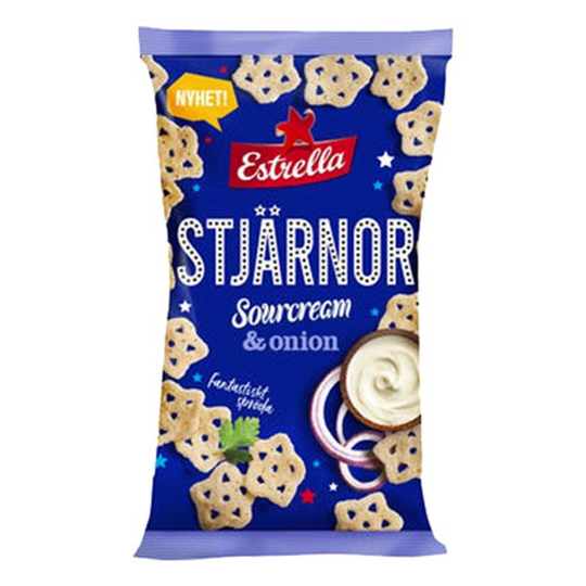 Estrella Stjärnor Sourcream & Onion - 85 gram