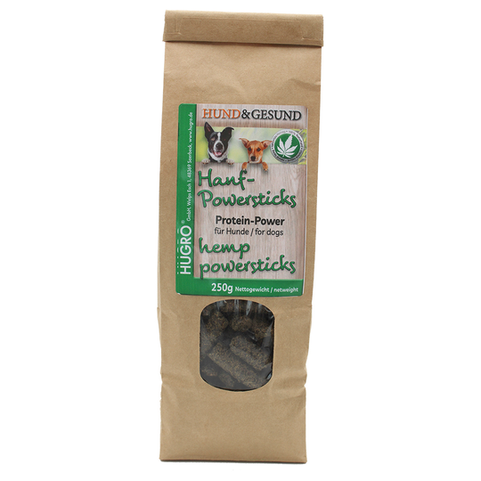 Hugro Hemp Powersticks för hundar - 250 g
