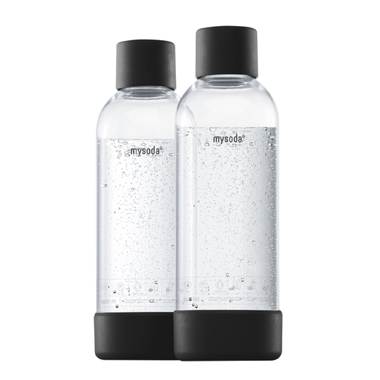 MySoda - Flaska till Kolsyremaskin 2-pack 1 L Black