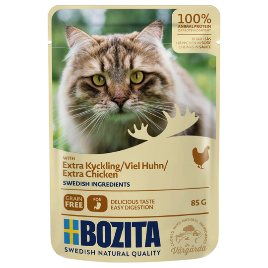 Ekonomipack: Bozita bitar i sås Pouch 24 x 85 g - Kyckling