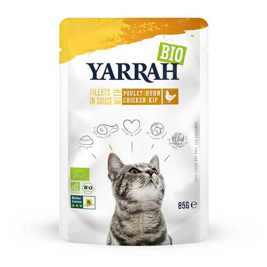 Yarrah Organic Filets in Sauce 14 x 85 g - Kyckling