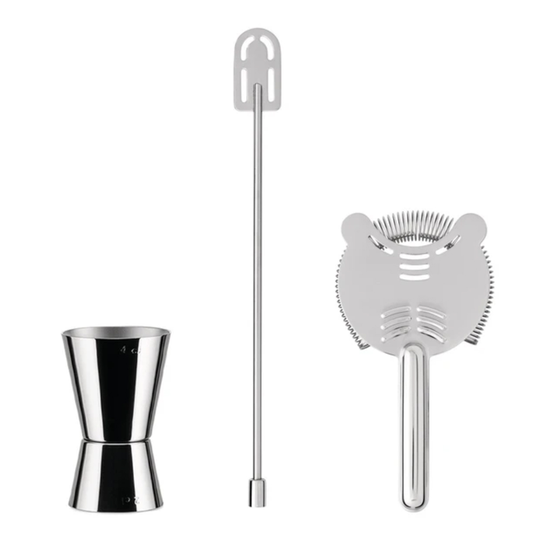 Alessi - Alessi Cocktailset 3 delar Rostfri