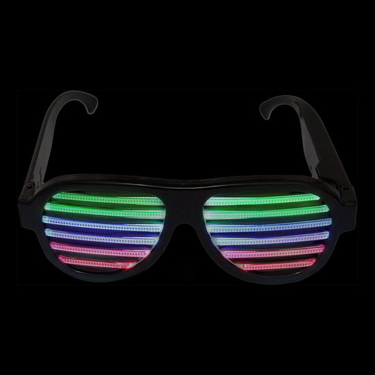 Ljudaktiverade Blinkande Shutter Shades
