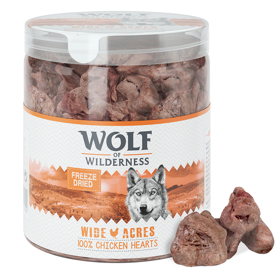 Wolf of Wilderness träningsdummy med handslinga Tillbehör: Wolf of Wilderness - RAW Snacks Kycklinghjärtan