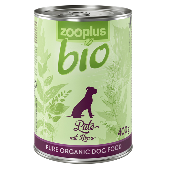 zooplus Bio i provpack: 6 x 400 g till sparpris! - Eko-kalkon med eko-zucchini