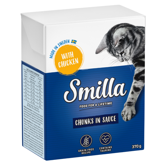 Enpack: Smilla Chunks i sås eller gelé 1 x 370 / 380 g Kyckling i sås