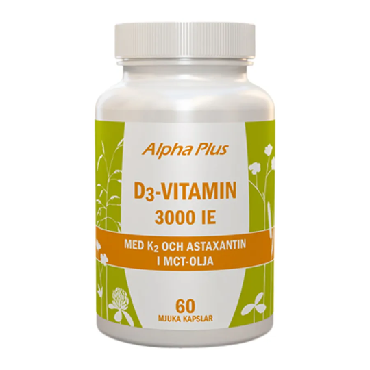 Alpha Plus D3 vitamin 3000 IE + K2, 60 kapslar
