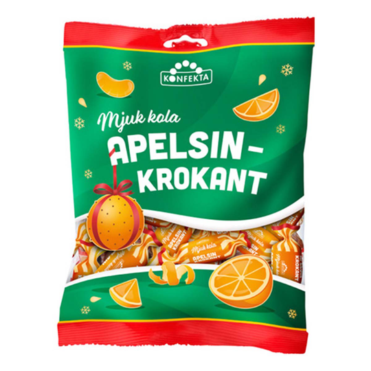 Godis, apelsinkrokantkola 200 g