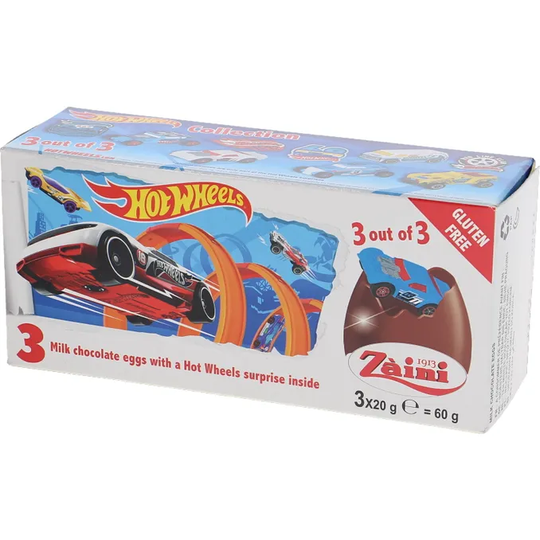 Zaini 2 x Chokladägg Hot Wheels 3-pack