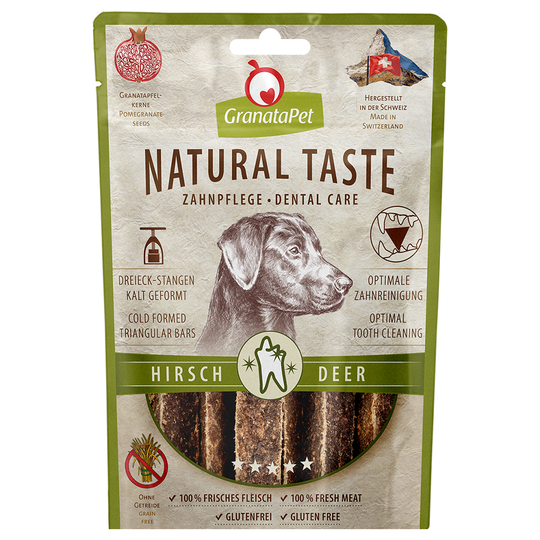 GranataPet Natural Taste Dentrix - Ekonomipack: Hjort 3 x 70 g