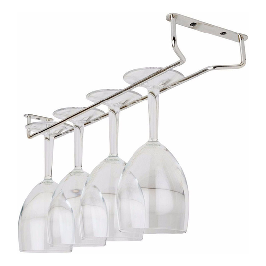 Vinglasrack i Krom - 38 cm