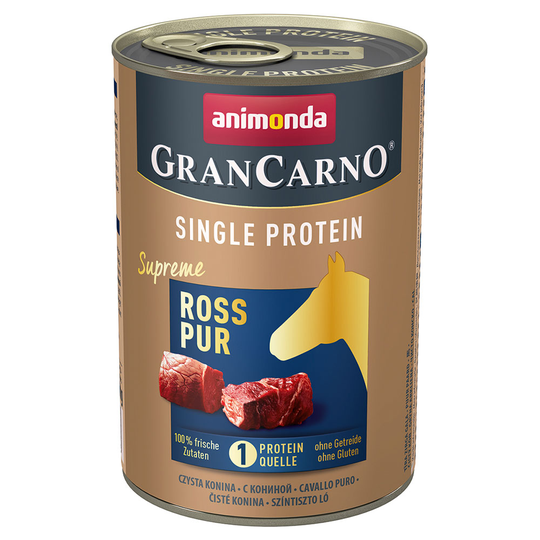 Animonda GranCarno Adult Single Protein Supreme 24 x 400 g - Häst Pur