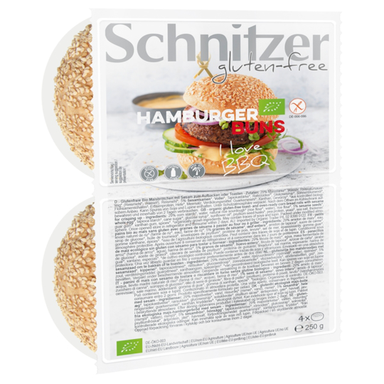 Schnitzer Glutenfritt Ekologiskt Hamburgerbröd 4x62,5 g