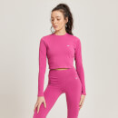MP Women's Essential Body Fit Long Sleeve Crop T-Shirt - Sangria/röd - XXS