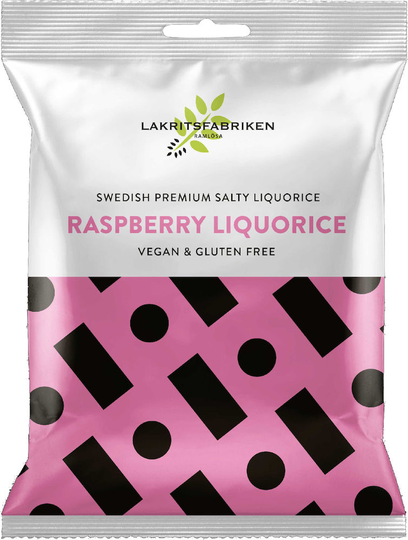 Lakritsfabriken Premium White Salty Raspberry 100 g