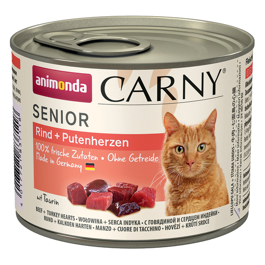 Animonda Carny Senior 6 x 200 g - Nötkött & kalkonhjärta
