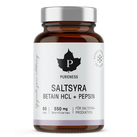 Pureness Beteine HCL-saltsyra 60 kapslar