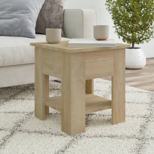 vidaXL Soffbord sonoma-ek 40x40x42 cm konstruerat trä
